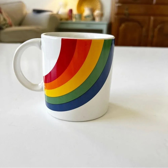 Vintage FTD Rainbow Mug 1986 Harry Styles Coffee Tea Ceramic‎ 1980s - Picture 2 of 9